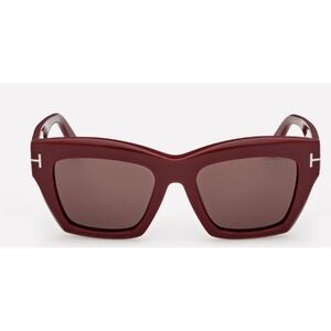 Tom Ford Luna Sunglasses FT1191 69E NWT Shiny Bordeaux/Brown